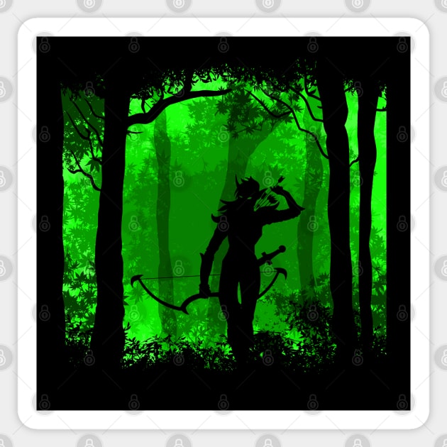 Forest Hunter Sticker by nickbeta